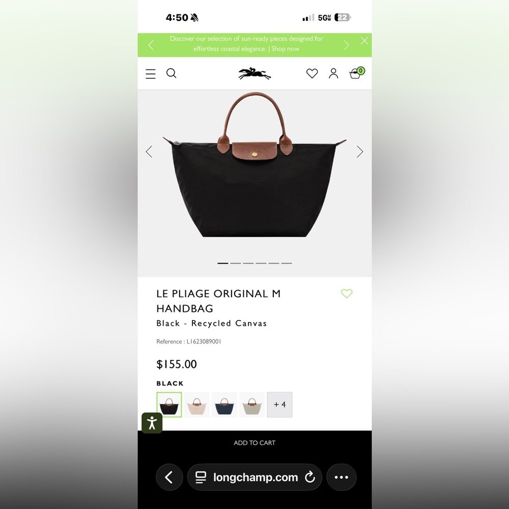 Longchamp LE PLIAGE ORIGINAL M HANDBAG - Picture 9 of 10
